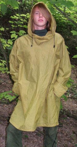 wet hiking poncho